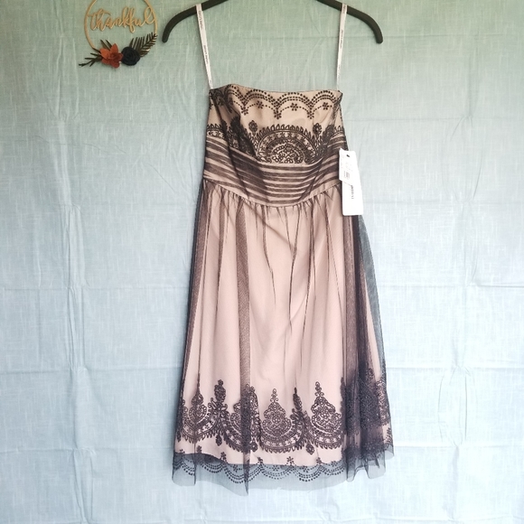 David's Bridal Dresses & Skirts - DB Strapless Tulle Dress with Caviar Beading